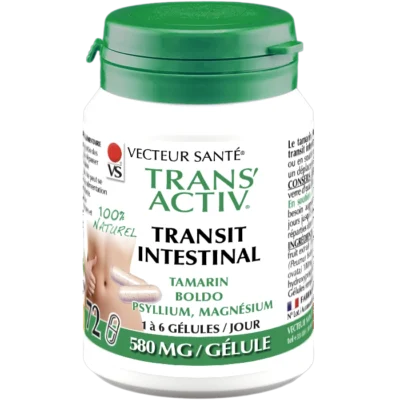Photo TRANS'ACTIV® Transit Intestinal 72 gélules de Vecteur Santé