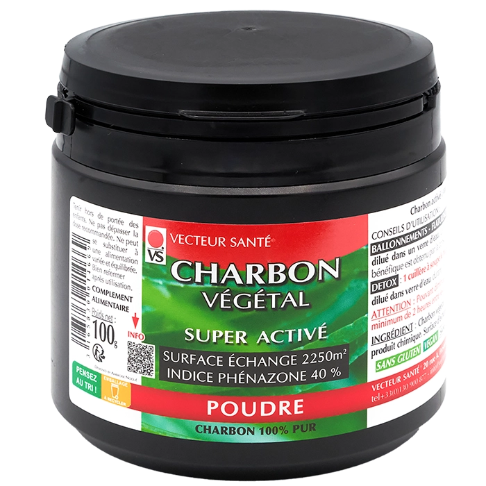 Photo Charbon Végétal poudre Vecteur Santé®