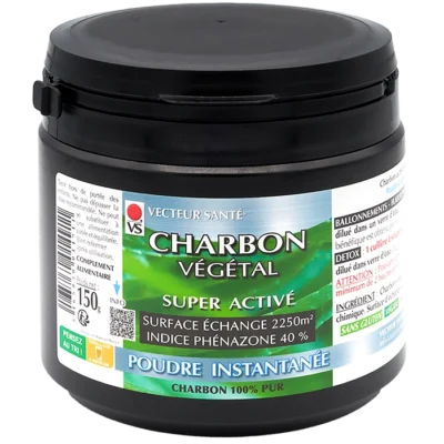 Photo Charbon Végétal poudre instantanée Vecteur Santé®