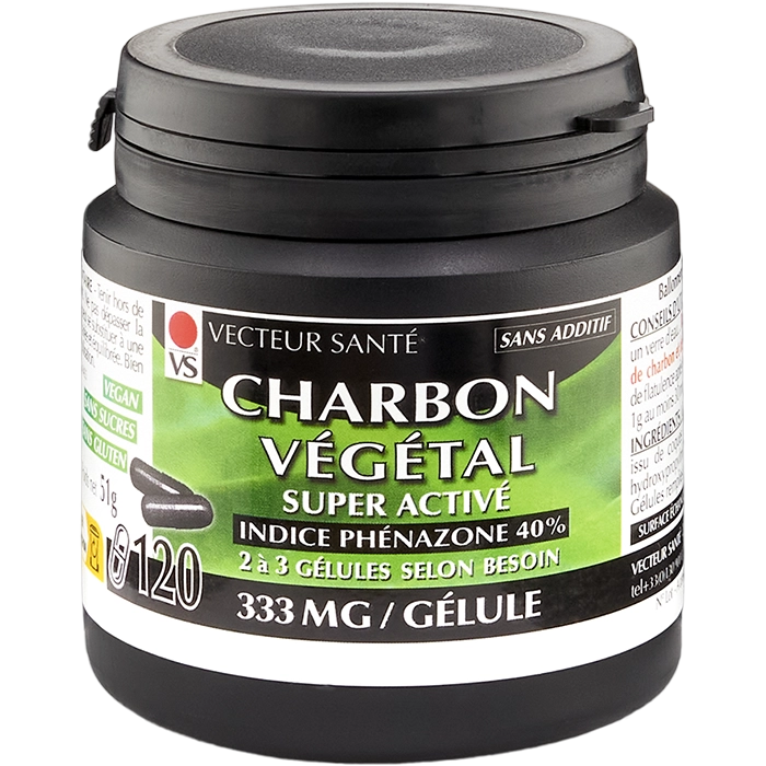 Photo Charbon Végétal Super Activé Gélules Vecteur Santé®