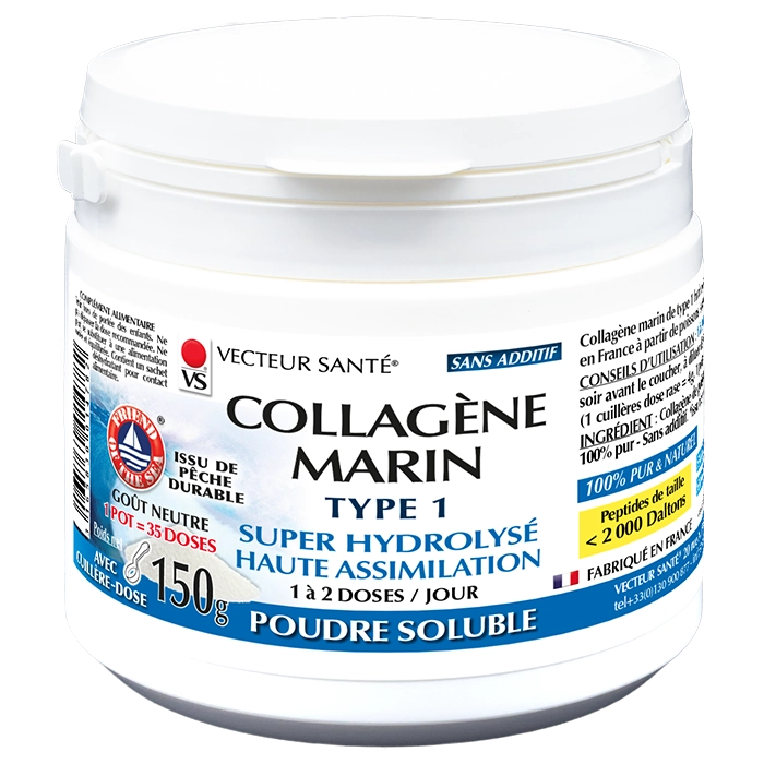 Photo Collagène Marin Poudre Vecteur Santé