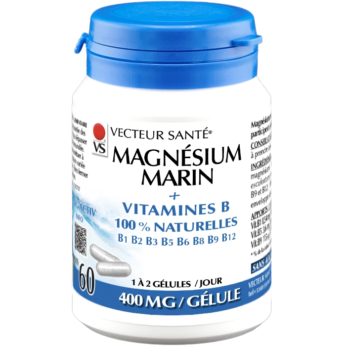 Photo MAG'ACTIV® Magnésium Marin 60 gélules de Vecteur Santé