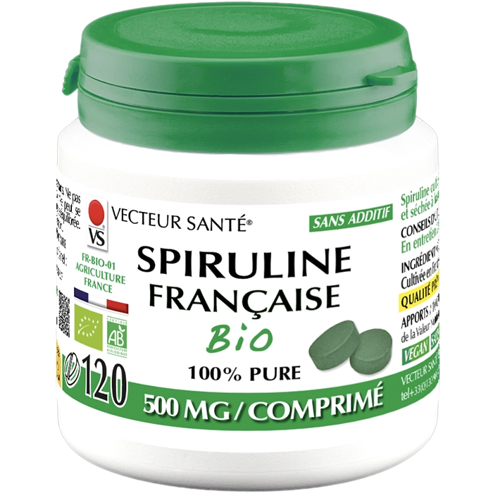 Photo Spiruline Française Bio Comprimés de Vecteur Santé