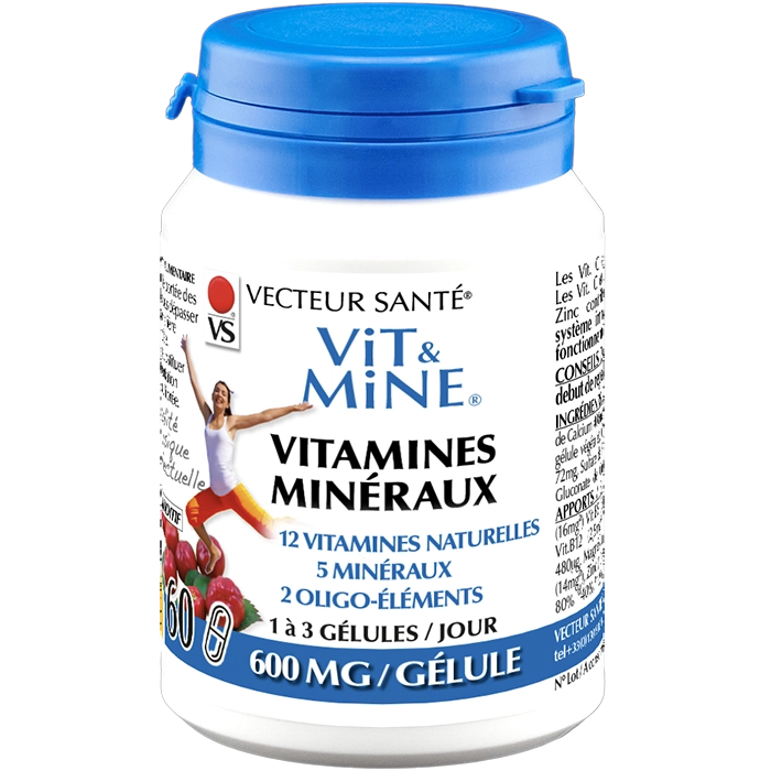 VIT&MINE® Vitamines et Minéraux de Vecteur Santé