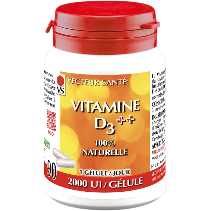 Photo VITAMINE D3++ 2000 UI Natuelle de Vecteur Santé